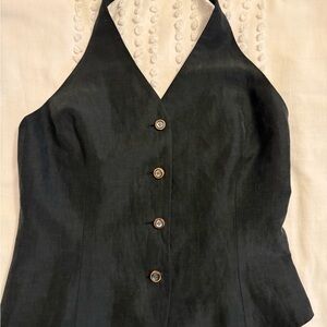 Elegant Black Halter Top